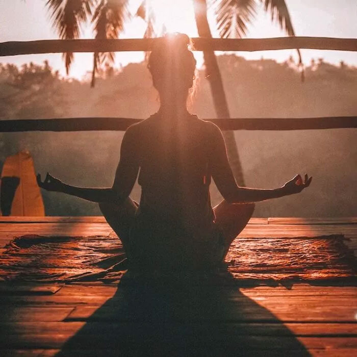 A woman in a meditation class in Eagle Point, OR